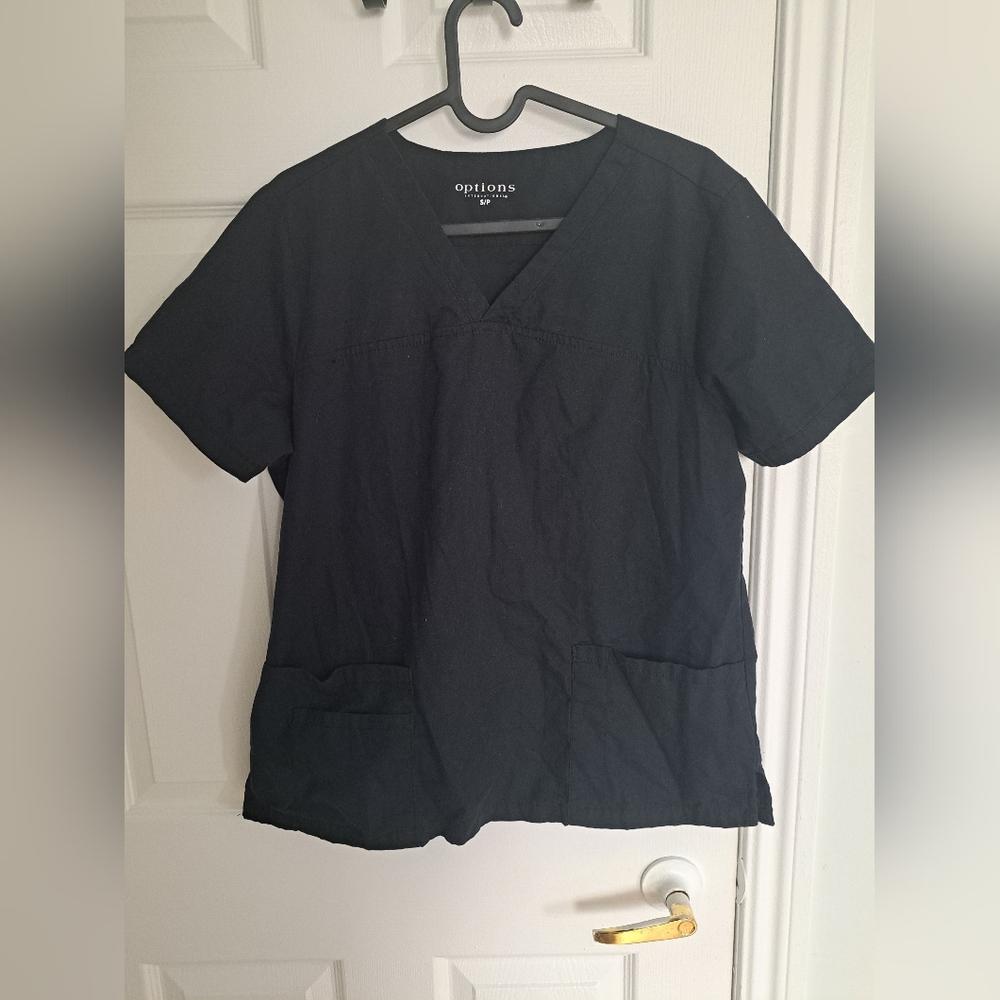Options Black Scrub Top - Small